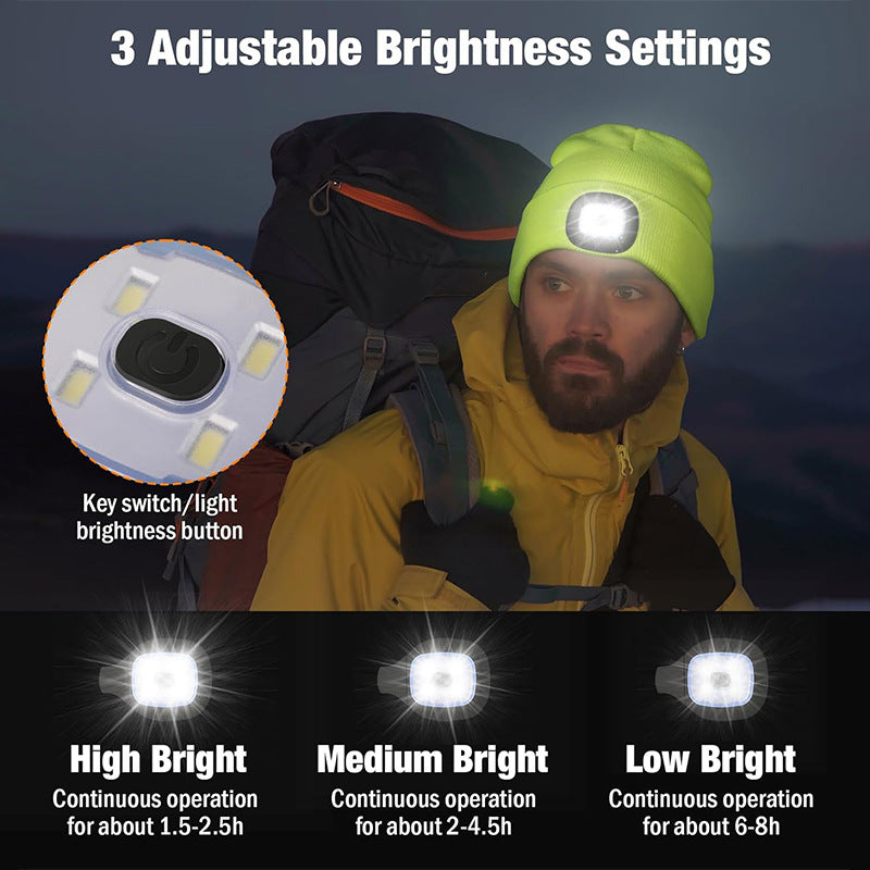 Winter Bluetooth Flash-Light Beanie