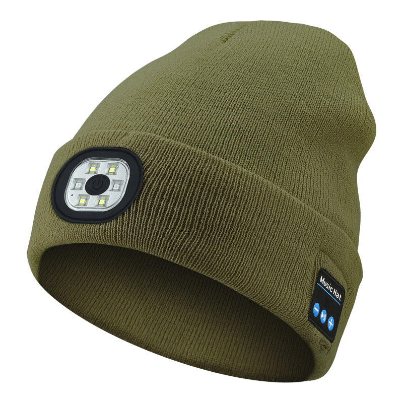 Winter Bluetooth Flash-Light Beanie