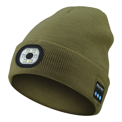 Winter Bluetooth Flash-Light Beanie