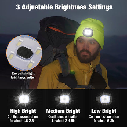 Winter Bluetooth Flash-Light Beanie