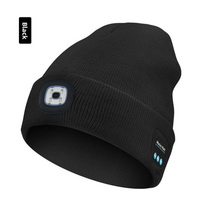 Winter Bluetooth Flash-Light Beanie
