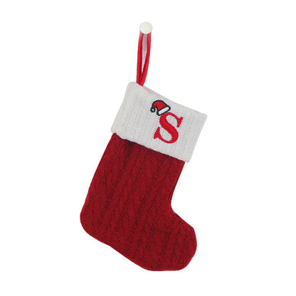 Knitted Initial Christmas Socks