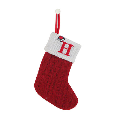 Knitted Initial Christmas Socks