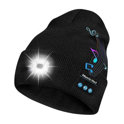 Winter Bluetooth Flash-Light Beanie