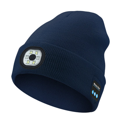 Winter Bluetooth Flash-Light Beanie