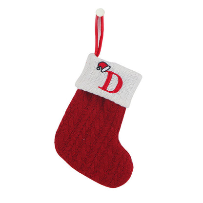 Knitted Initial Christmas Socks